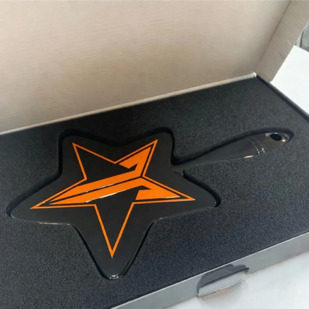 Jeffree Star Black Orange Star Hand Mirror Halloween Mystery Box NIB